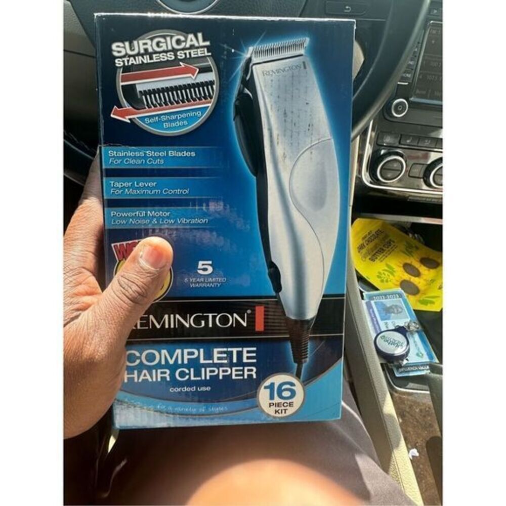 Remington Presision Haircut Clipper Kit Silver 16 PC set HC-1050
